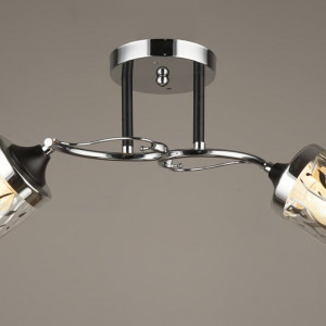 Люстра стельова Sirius B C1412/2 BK+CH