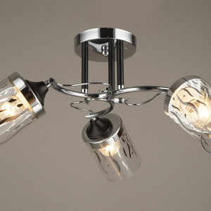 Люстра стельова Sirius B C1412/3 BK+CH