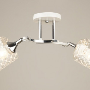 Люстра стельова Sirius B N4513/2 WT+CH з поворотнім механізмом