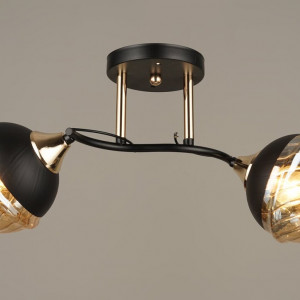 Люстра стельова Sirius B A3617/2 BK+FGD на 2 плафони