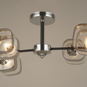 Люстра стельова Sirius B C1548/4 CH+BK