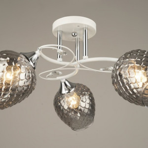 Люстра стельова Sirius B A3533/3 WT+CH на 3 плафони