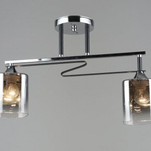 Люстра стельова Sirius B A4057/2 CH+BK на 2 плафони