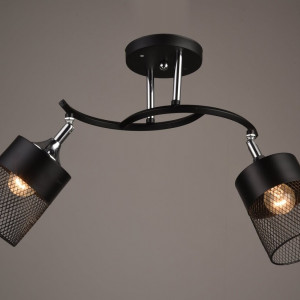 Люстра стельова Sirius B N3656/2 BK+CH з поворотнім механізмом