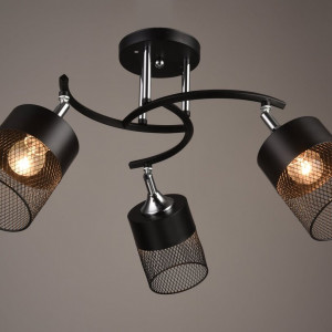 Люстра стельова Sirius B N3656/3 BK+CH з поворотнім механізмом