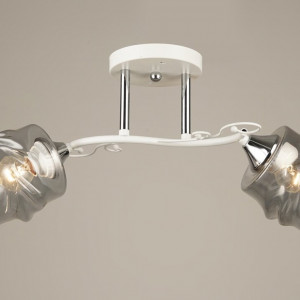 Люстра стельова Sirius B N4521/2 WT+CH на 2 плафони