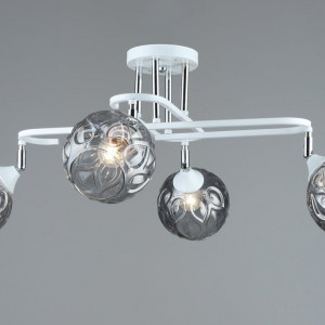 Люстра стельова Sirius B A4071/4 WT+CH з поворотнім механізмом