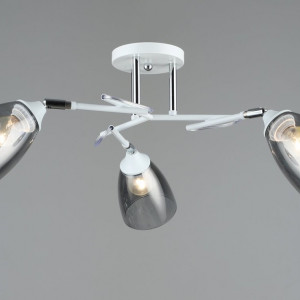 Люстра стельова Sirius B A4091/3 WT+CH з поворотнім механізмом