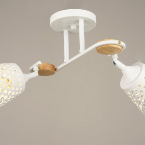 Люстра стельова металева Sirius B N4218/2 WT з поворотнім механізмом