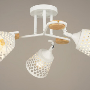 Люстра стельова металева Sirius B N4218/3 WT з поворотнім механізмом