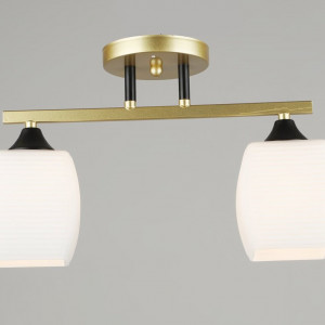 Люстра стельова Sirius B N5709/2 GD+BK на 2 плафони