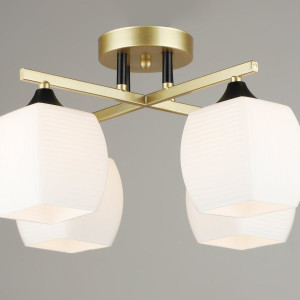 Люстра стельова Sirius B N5709/4 GD+BK на 4 плафони