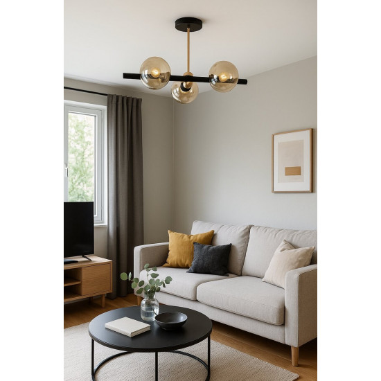 Люстра в стилі лофт Sirius GLX-23752-3D BK+GD  фото № 4