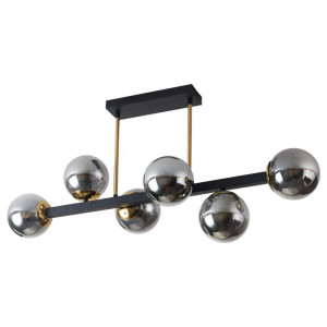 Люстра декоративна Sirius GLX-23752-6A BK+GD на 6 плафонів