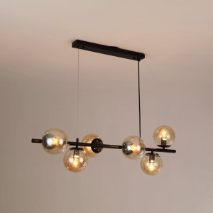 Люстра в стилі лофт Sirius GLD-23749-6D BK