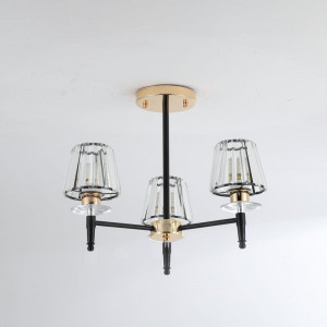 Люстра декоративна Sirius GLX-23746-3 GD+BK