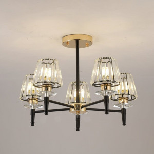 Люстра декоративна Sirius GLX-23746-5 GD+BK