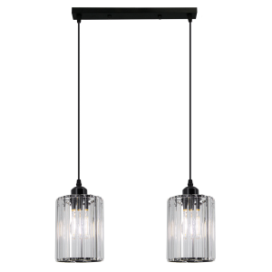 Люстра пвідвісна Sirius GLD-20996-2 BK+CR на 2 плафони