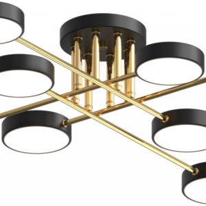 Люстра світлодіодна акрилова Sirius B X13258/8 BK+FGD