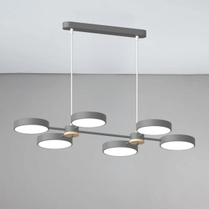 Люстра підвісна світлодіодна Sirius B X13284/6 GREY+WOOD сіра