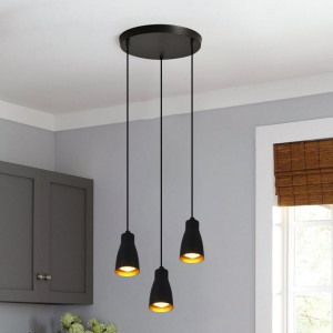 Люстра в стилі лофт INN-23046BK на 3 плафони