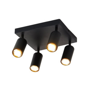 Спот INN-23196BK чорний на 4 плафони
