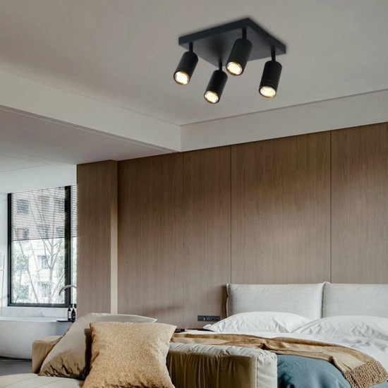Спот INN-23700BK чорний на 4 плафони Зображення №3 Спот INN-23700BK чорний на 4 плафони фото № 3