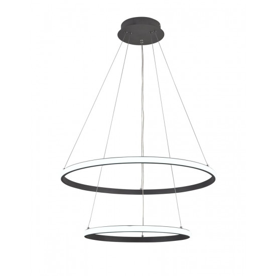 Люстра підвісна світлодіодна Sirius LCD3011 BK чорна  фото № 2