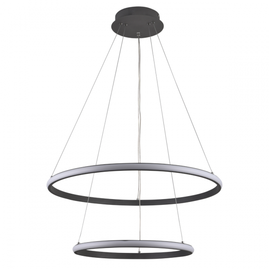 Люстра підвісна світлодіодна Sirius LCD3011 BK чорна  фото № 5