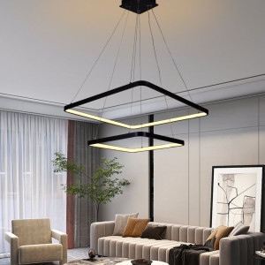 Люстра підвісна світлодіодна Sirius LCD3018 BK чорна