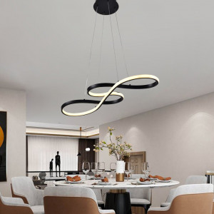 Люстра підвісна світлодіодна Sirius LCD3054 BK чорна