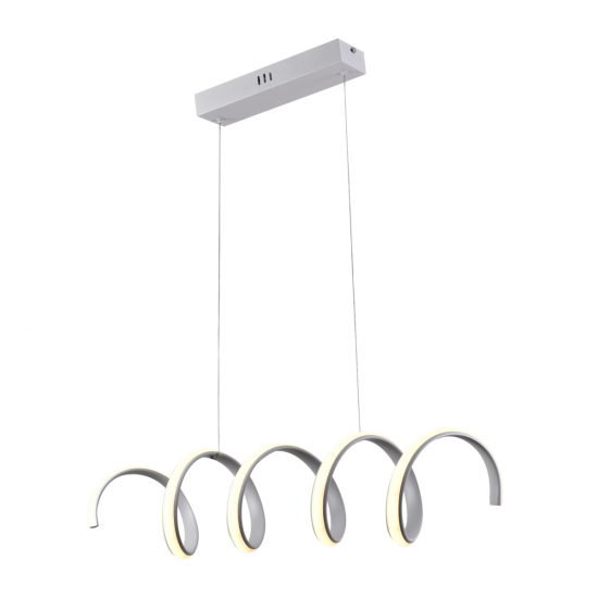 Люстра підвісна світлодіодна Sirius LCD3055 WT біла  фото № 5