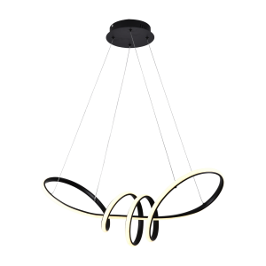 Люстра підвісна світлодіодна Sirius LCD3056 BK чорна