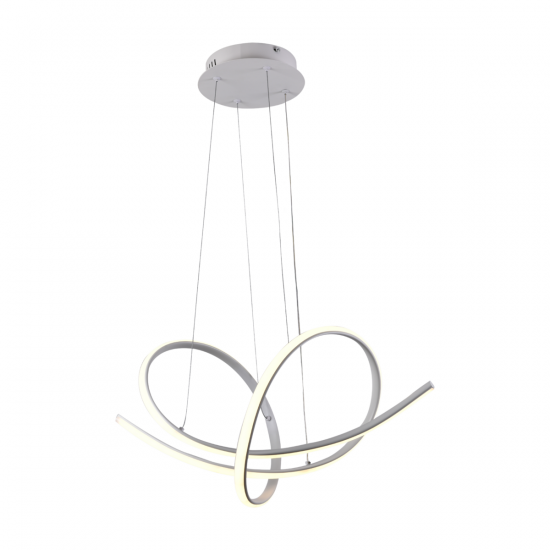 Люстра підвісна світлодіодна Sirius LCD3063 WT біла  фото № 5