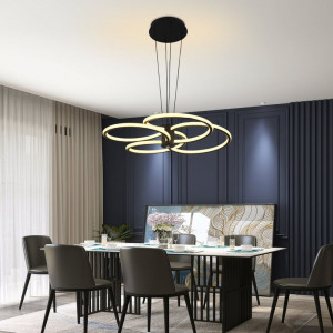 Люстра підвісна світлодіодна Sirius LCD3076 BK чорна