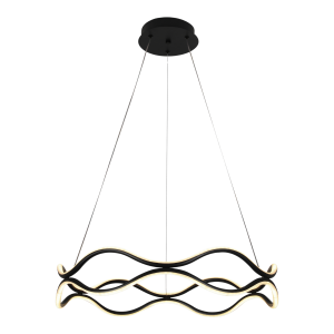 Люстра підвісна світлодіодна Sirius LCD3077 BK чорна