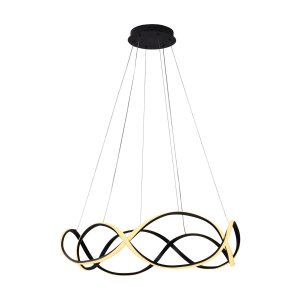 Люстра підвісна світлодіодна Sirius LCD3078 BK чорна