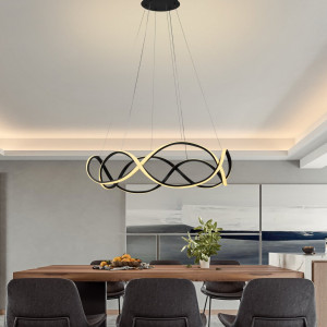 Люстра підвісна світлодіодна Sirius LCD3078 BK чорна