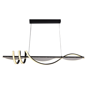 Люстра підвісна світлодіодна акрилова Sirius LCD3088 BK чорна