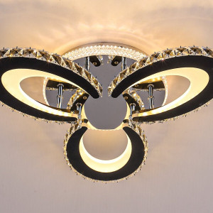 Люстра світлодіодна акрилова Sirius GLX-23503-3H 130W Chrome+ Black