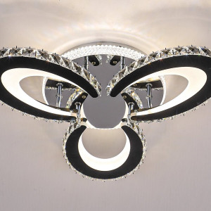 Люстра світлодіодна акрилова Sirius GLX-23503-3H 130W Chrome+ Black