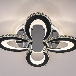 Люстра світлодіодна акрилова Sirius GLX-23503-4H 168W Chrome+ Black