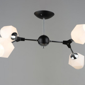 Люстра стельова Sirius B N6094/4 BK+CR на 4 плафони