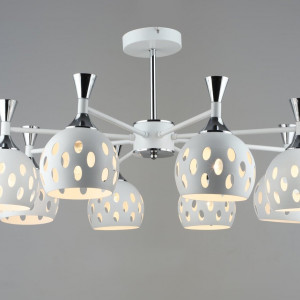 Люстра металева у вітальню Sirius B N6099/8 WT+CR