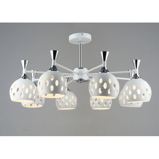 Люстра металева у вітальню Sirius B N6099/8 WT+CR фото № 1