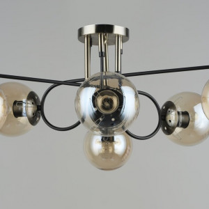 Люстра стельова Sirius B A4243/6 BK+AB на 6 плафонів