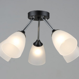 Люстра стельова Sirius B K2167/5 BK+CH