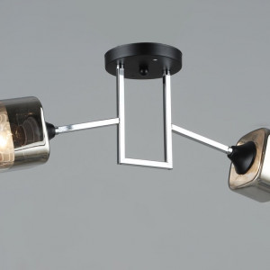 Люстра стельова Sirius B K2184/2 BK+CH на 2 плафони