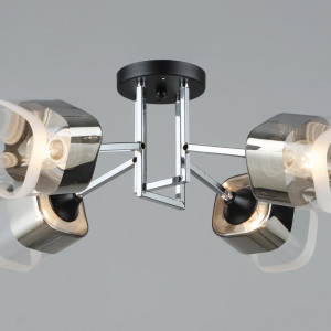 Люстра стельова Sirius B K2184/4 BK+CH