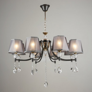 Люстра класична для вітальні Sirius B NH5752/8 COFFEE+FGD Люстра класична для вітальні Sirius B NH5752/8 COFFEE+FGD